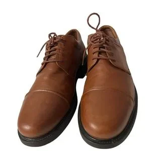 JOHNSTON & MURPHY EXPRESS ITALY Mens Tan Casual Cap Toe Oxford Derby Size 11.5 M JOHNSTON & MURPHY EXPRESS ITALY Mens Tan Casual Cap Toe  main image 3